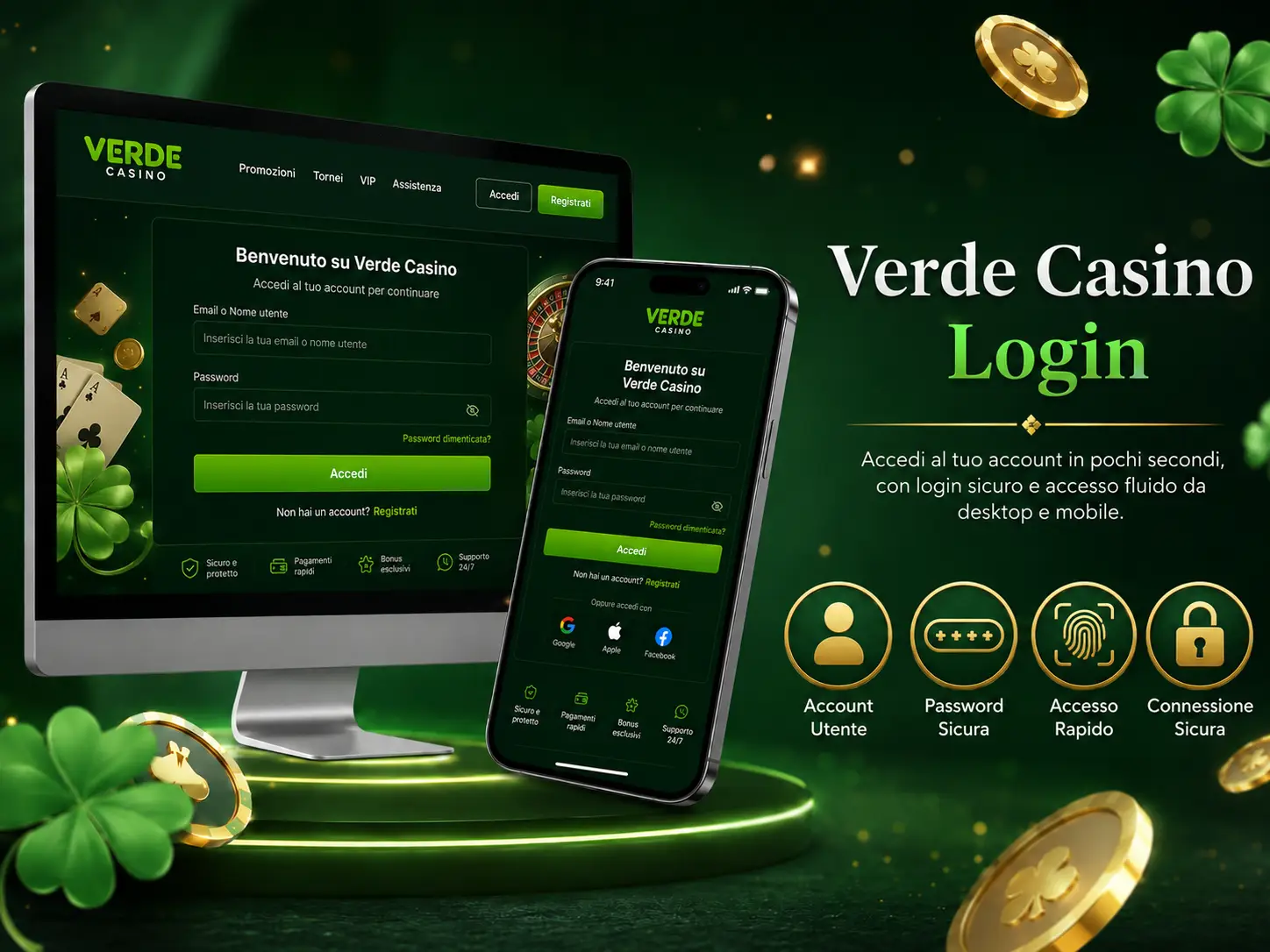 Verde Casino Login: Accedere al Proprio Account
